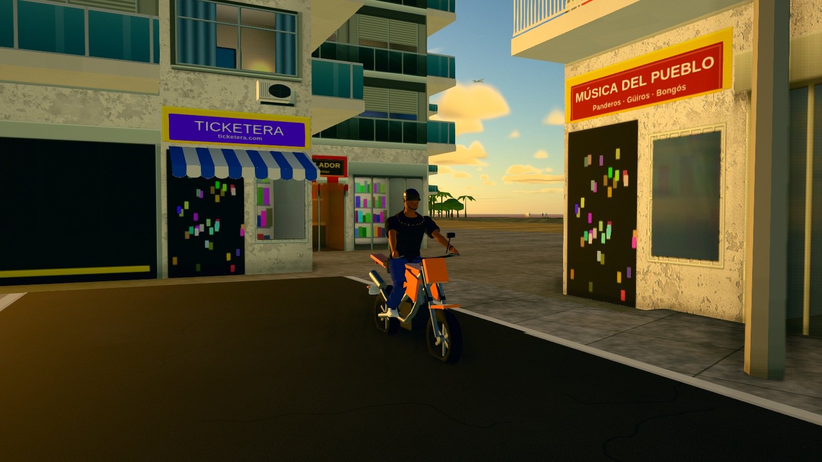 Dos ruedas, Condado, capturado en el motor del juego