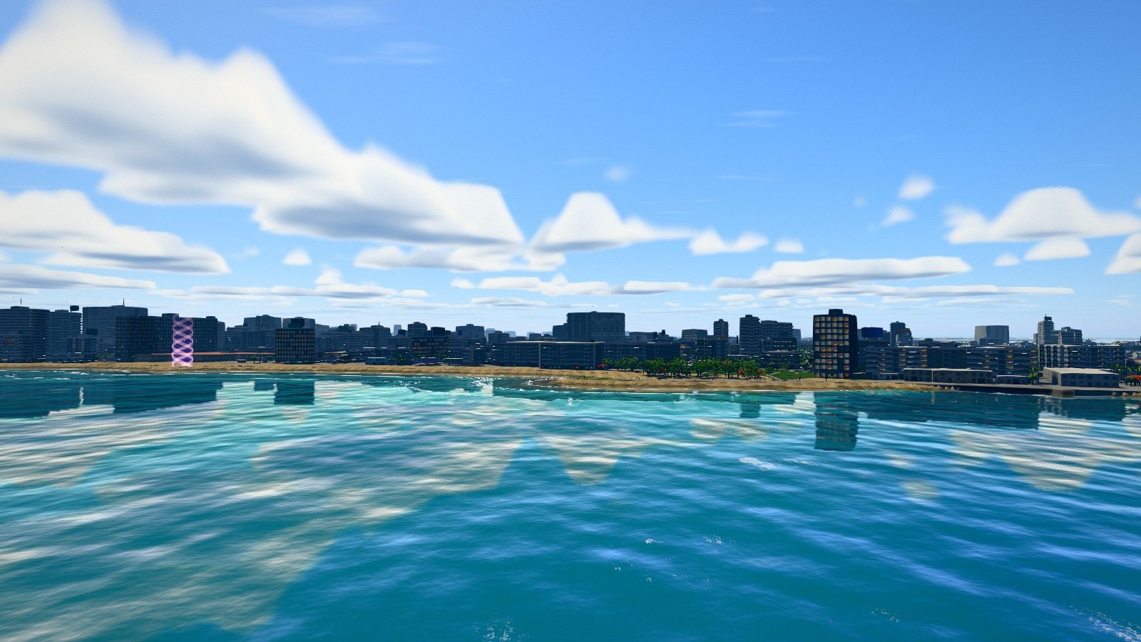 El Condado desde el Atlántico, capturado en el motor del juego