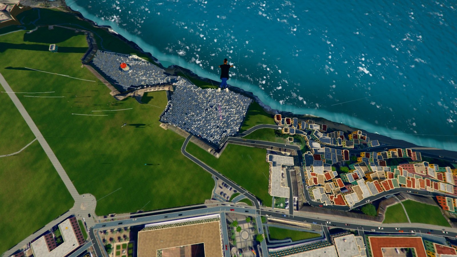 Clavado sobre El Morro, capturado en el motor del juego